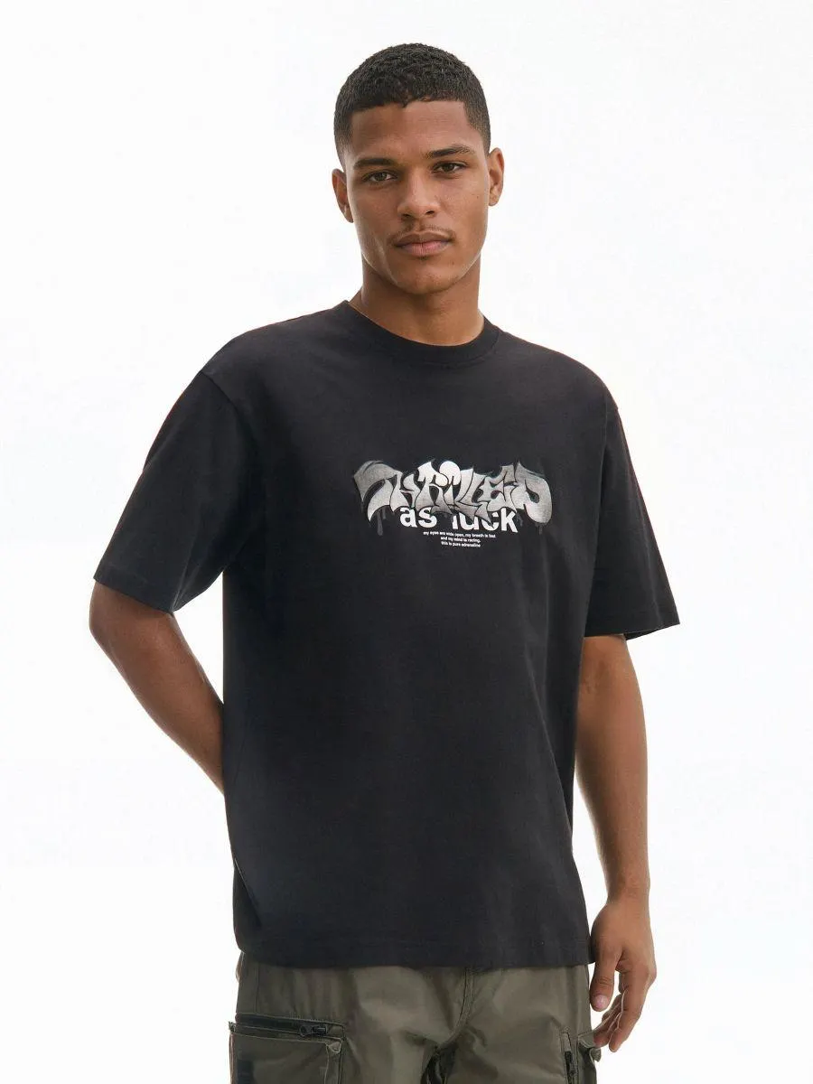 Černé tričko s potiskem