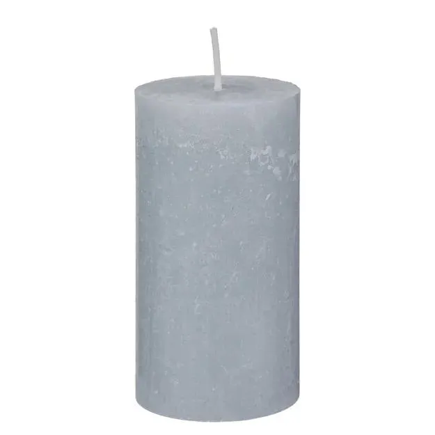 RUSTIC Svíčka 13 cm - sv. šedá
