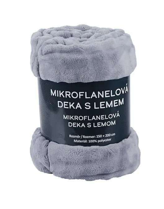 Deka Bublina mikroflanel šedá 150x200 cm