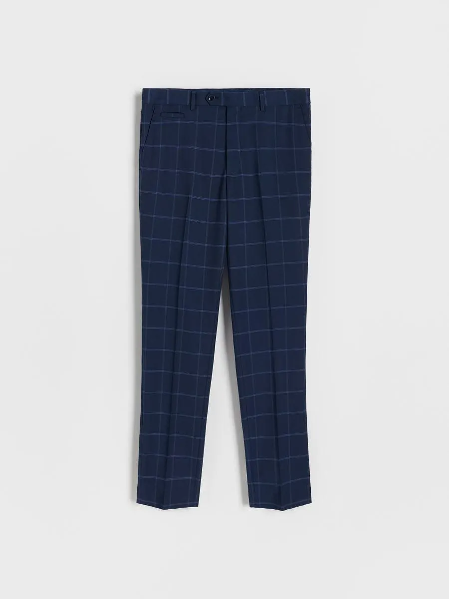 Kostkované kalhoty slim fit