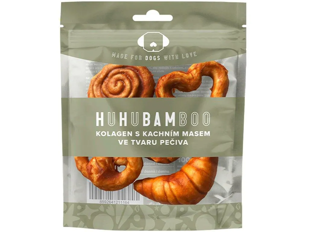 Huhubamboo Kachní kolagen ve tvaru pečiva 5 ks