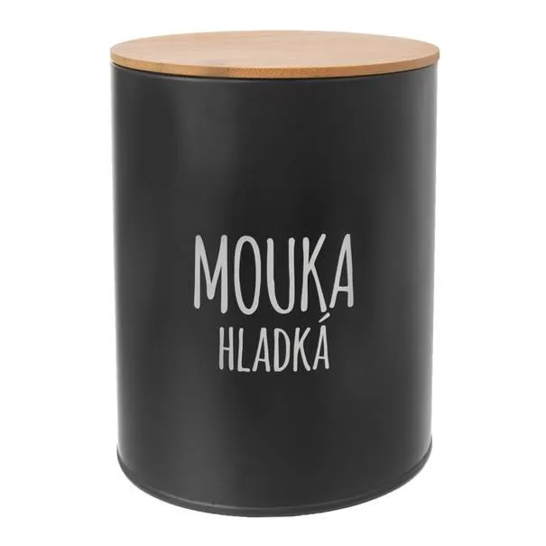 Dóza na hladkou mouku BLACK černá/bambus