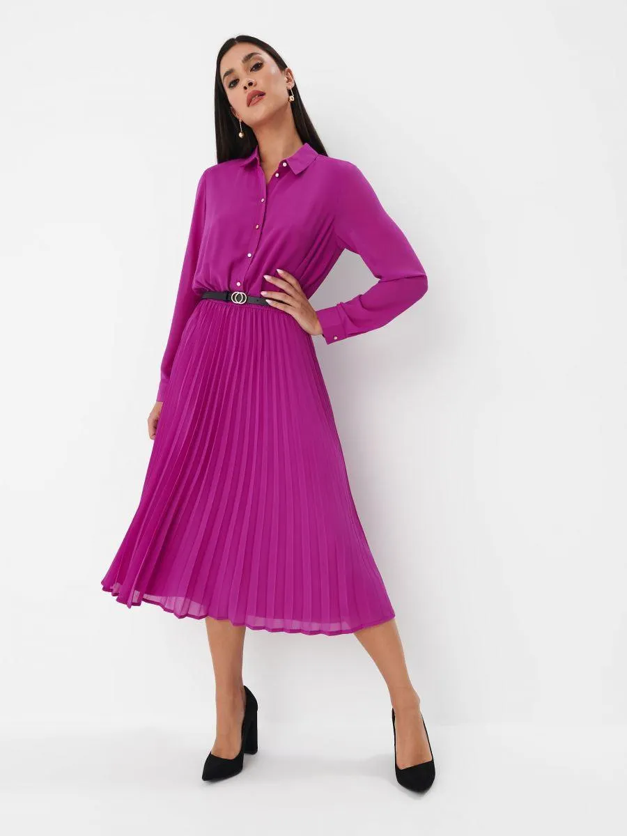 Rochie midi cu bază plisată