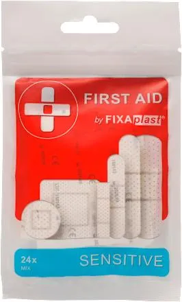 First aid náplasti Sensitive mix, 24 ks