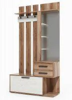 Věšák se zrcadlem vpravo BOLUSIA 1, dub delano/borovice santorini DOPRODEJ