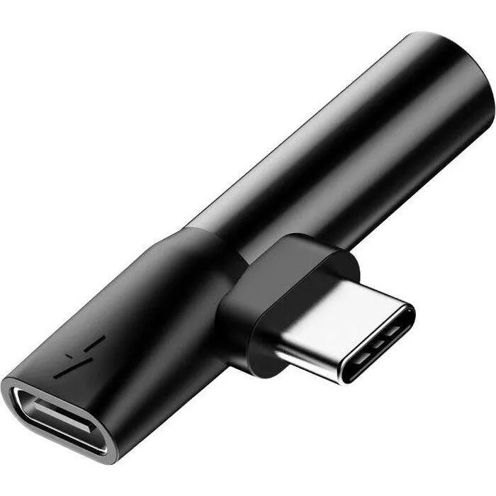 Adaptér USB-C na USB-C + 3,5mm Jack, černá POŠKOZENÝ OBAL