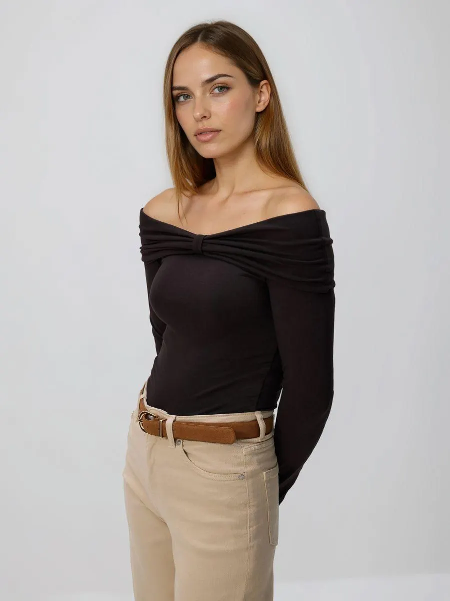 Tričko s dlouhými rukávy a vysokým podílem modalu