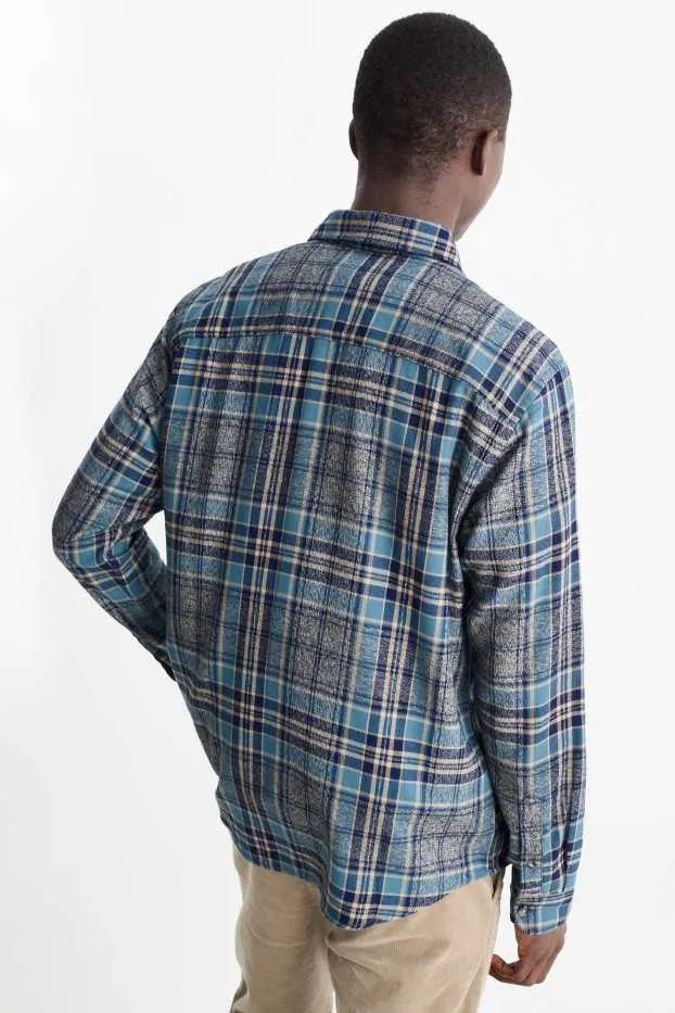 Shirt - regular fit - kent collar - check