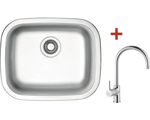 Nerezový dřez s baterií Sinks NEPTUN 526 V+VITALIA 432 x 526 mm NE526VVICL