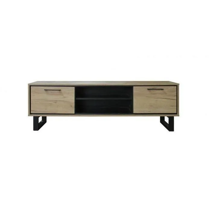 TV stolek Brick (dub, černá)