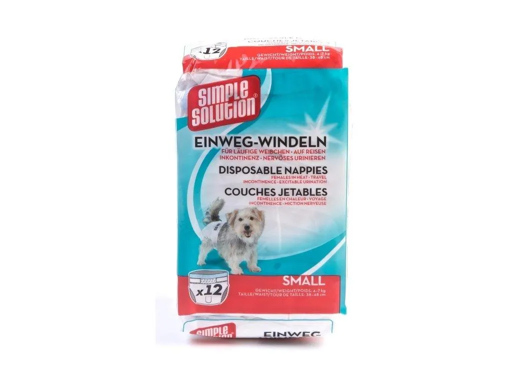 Simple Solution Plenkové kalhotky pro psy S 12 ks