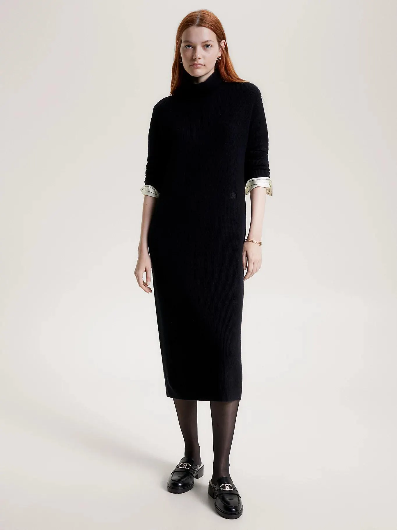 Wool Cashmere Relaxed Midi Jumper Dress