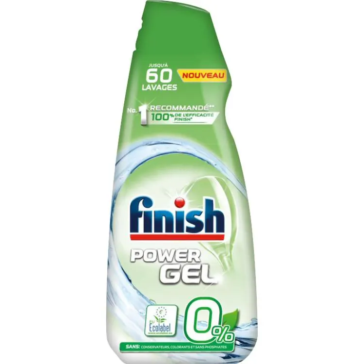 Finish Power Gel 0 % gel do myčky nádobí, 900 ml