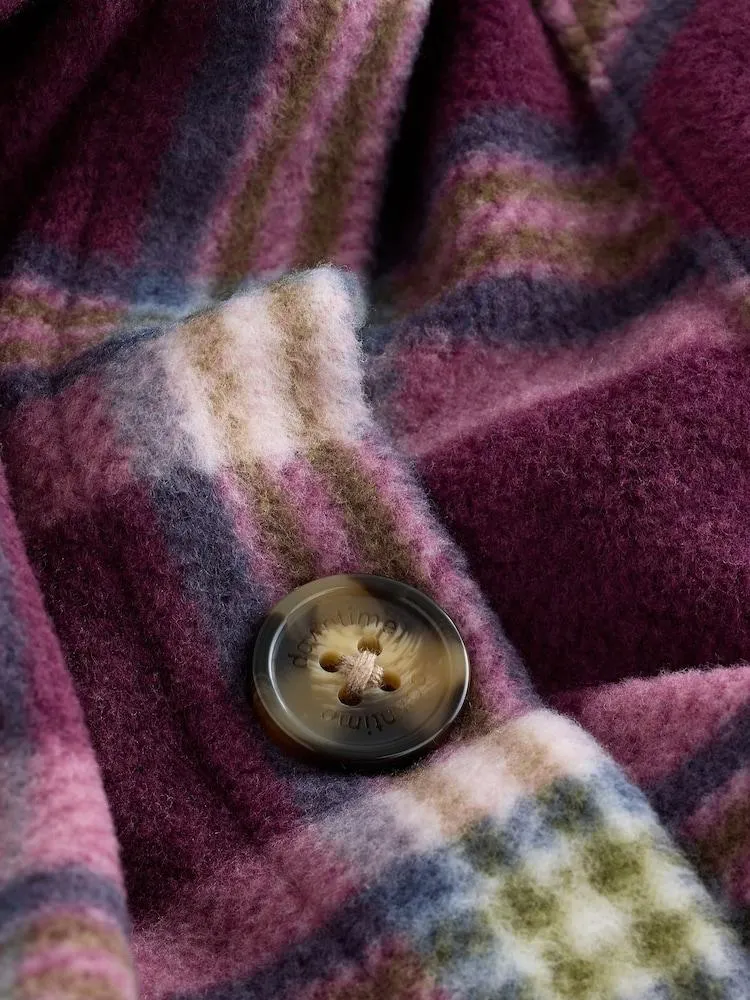 Vínově červená kostkovaná - Flísová Lehká bunda Polar