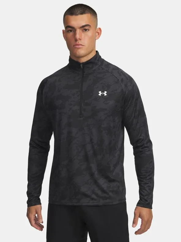 Pánské tričko Under Armour UA Tech 2.0 1/2 Zip-BLK