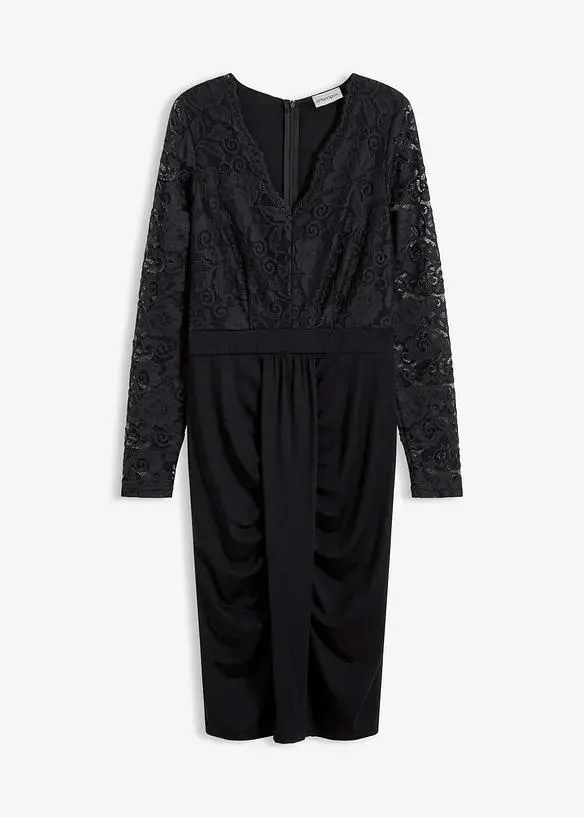 Krajkové šaty s nařasením