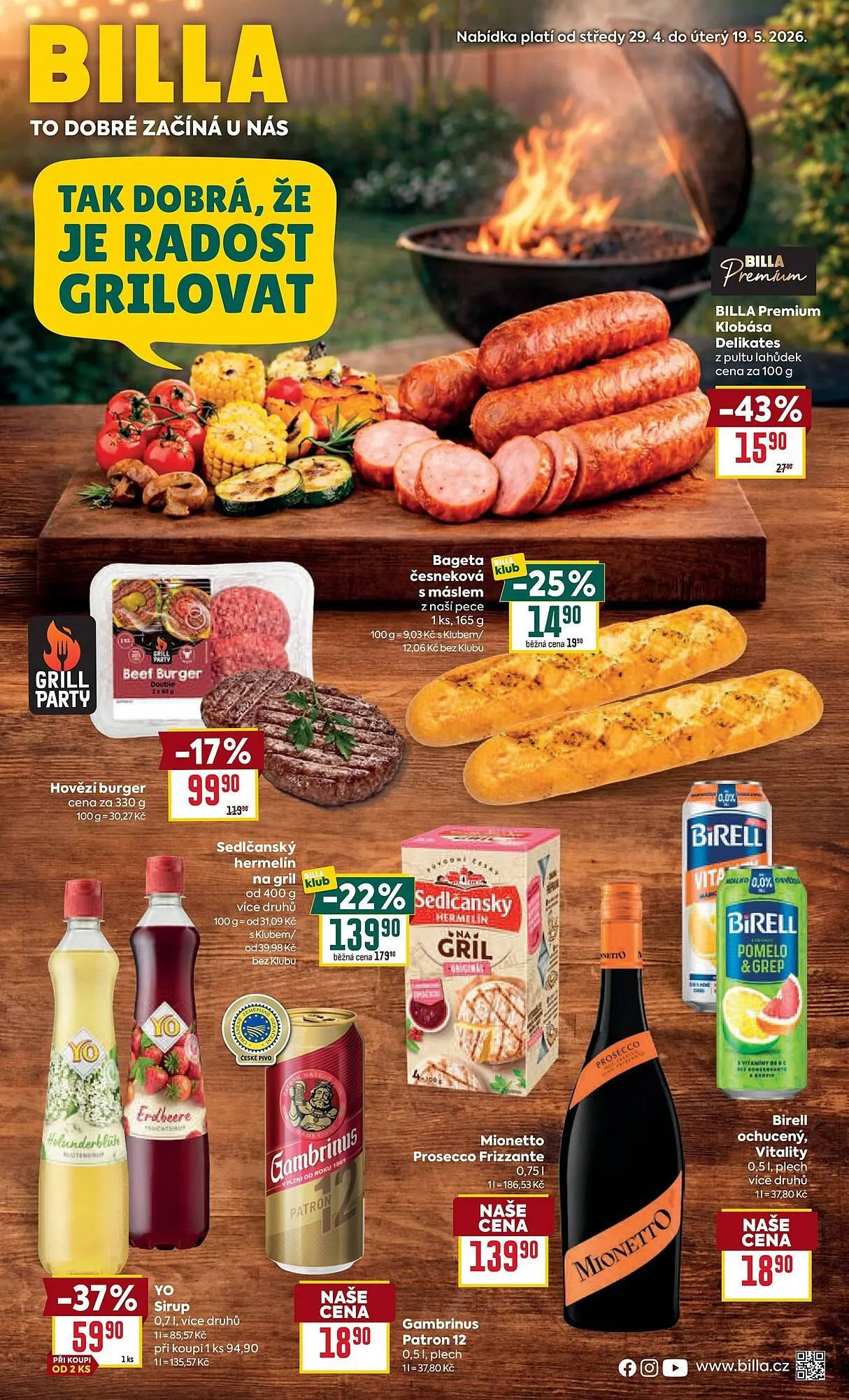 Billa leták - 29. dubna 19. května 2026 - Page 1