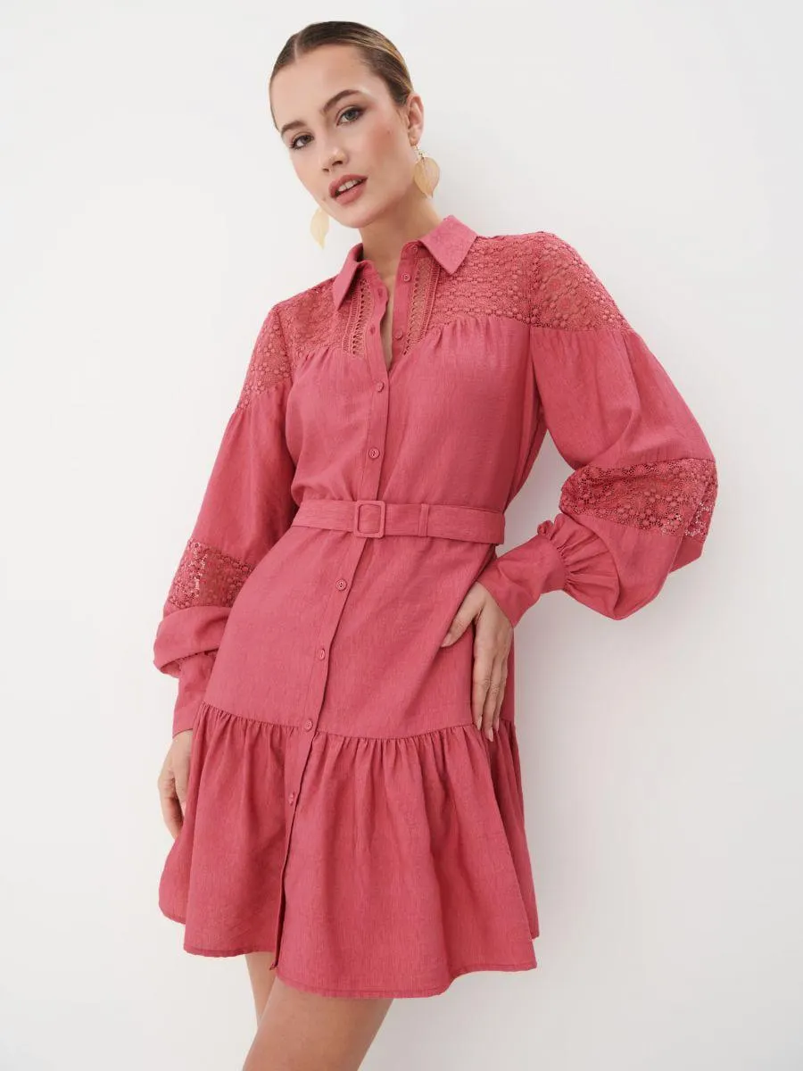 Košilové mini šaty