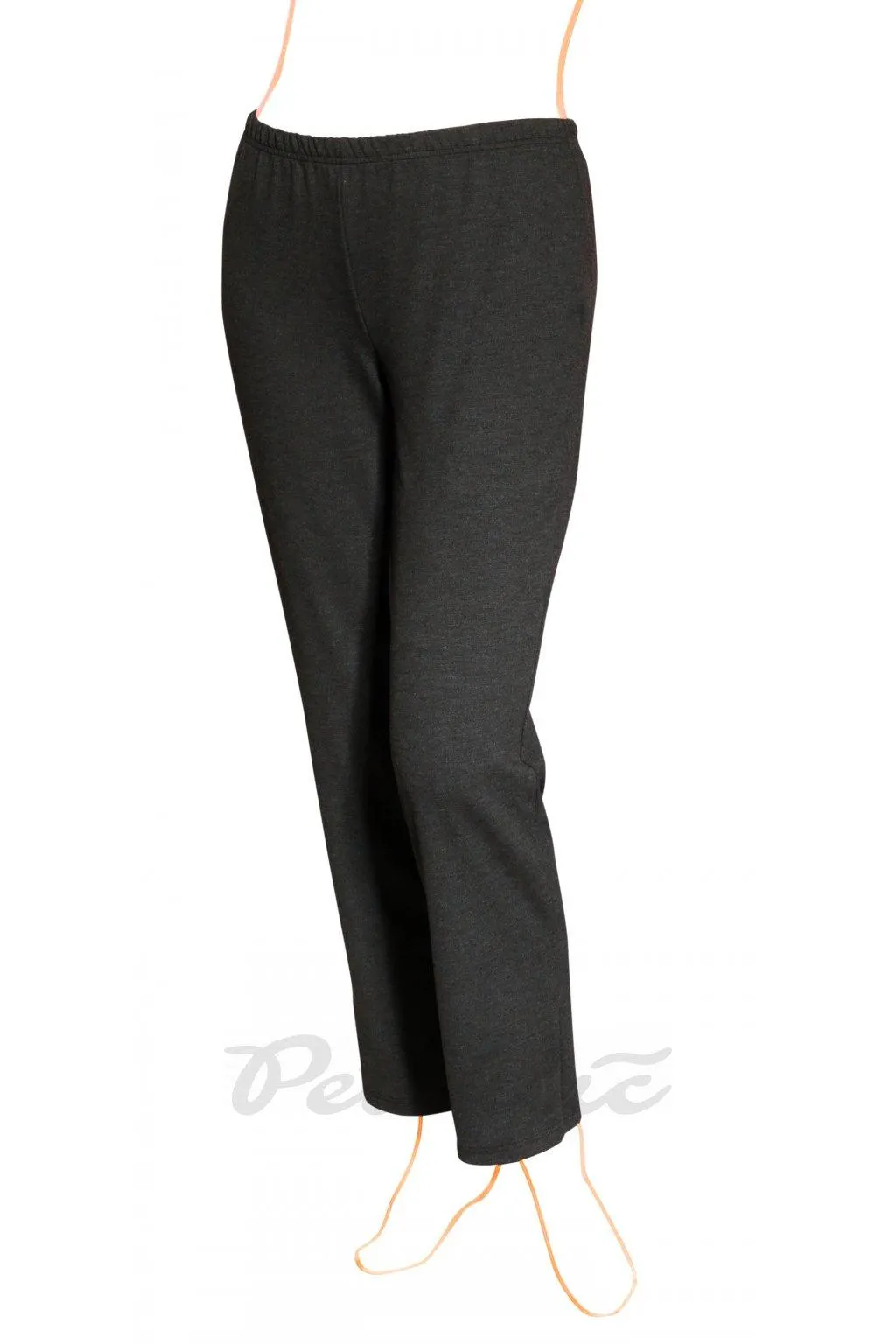 Vycházkové úpletové kalhoty BETKA šedý melír - 3 délky