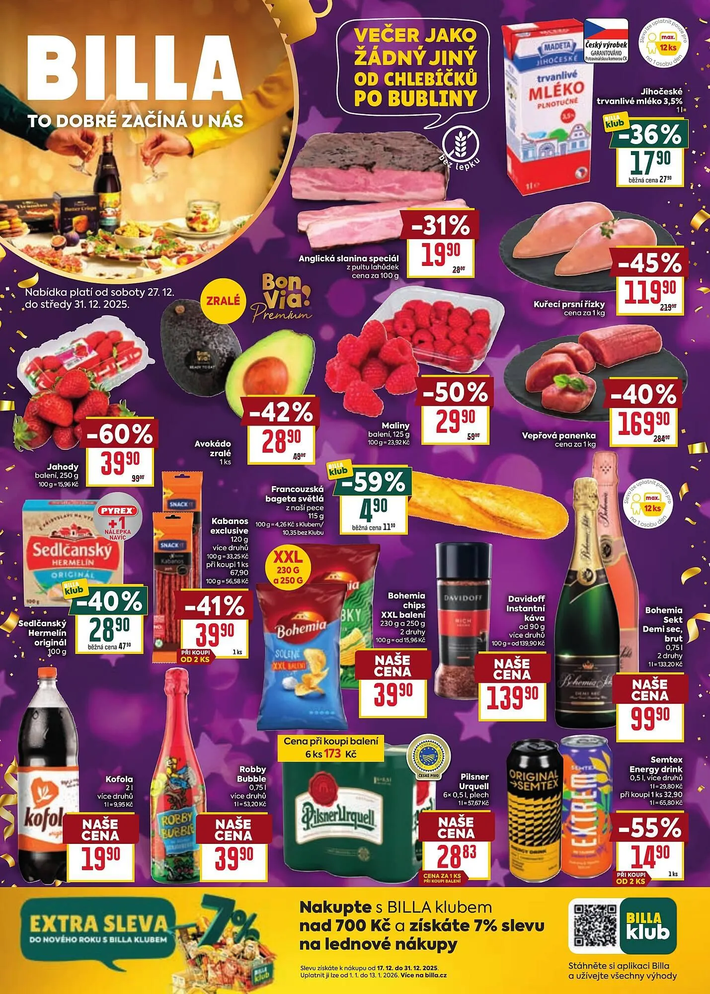 Billa leták - 27. prosince 31. prosince 2025 - Page 1
