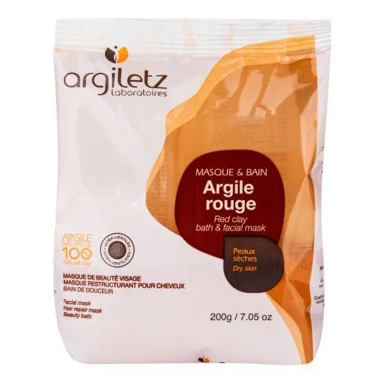 Jíl červený ultra ventilovaný maska & koupel 200 g ARGILETZ