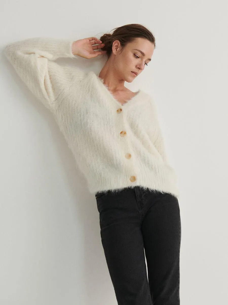 Kardigan s příměsí vlny