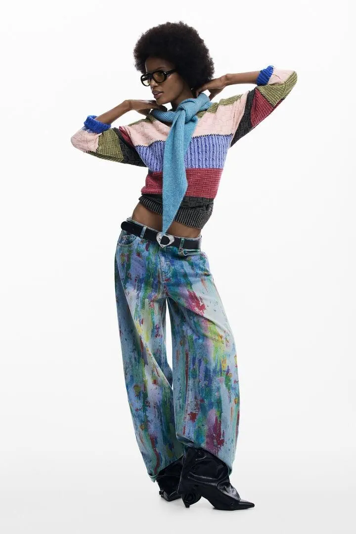 Arty džínové kalhoty