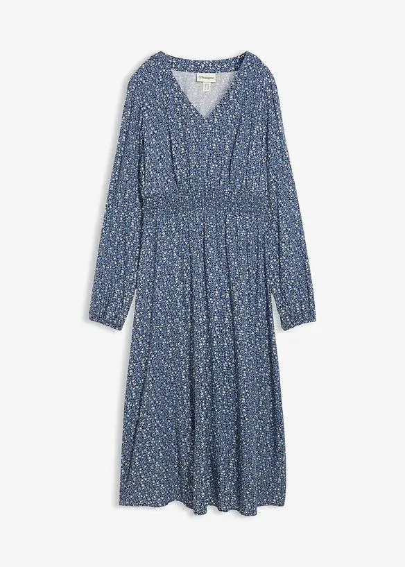 Midi šaty ze splývavé viskózy