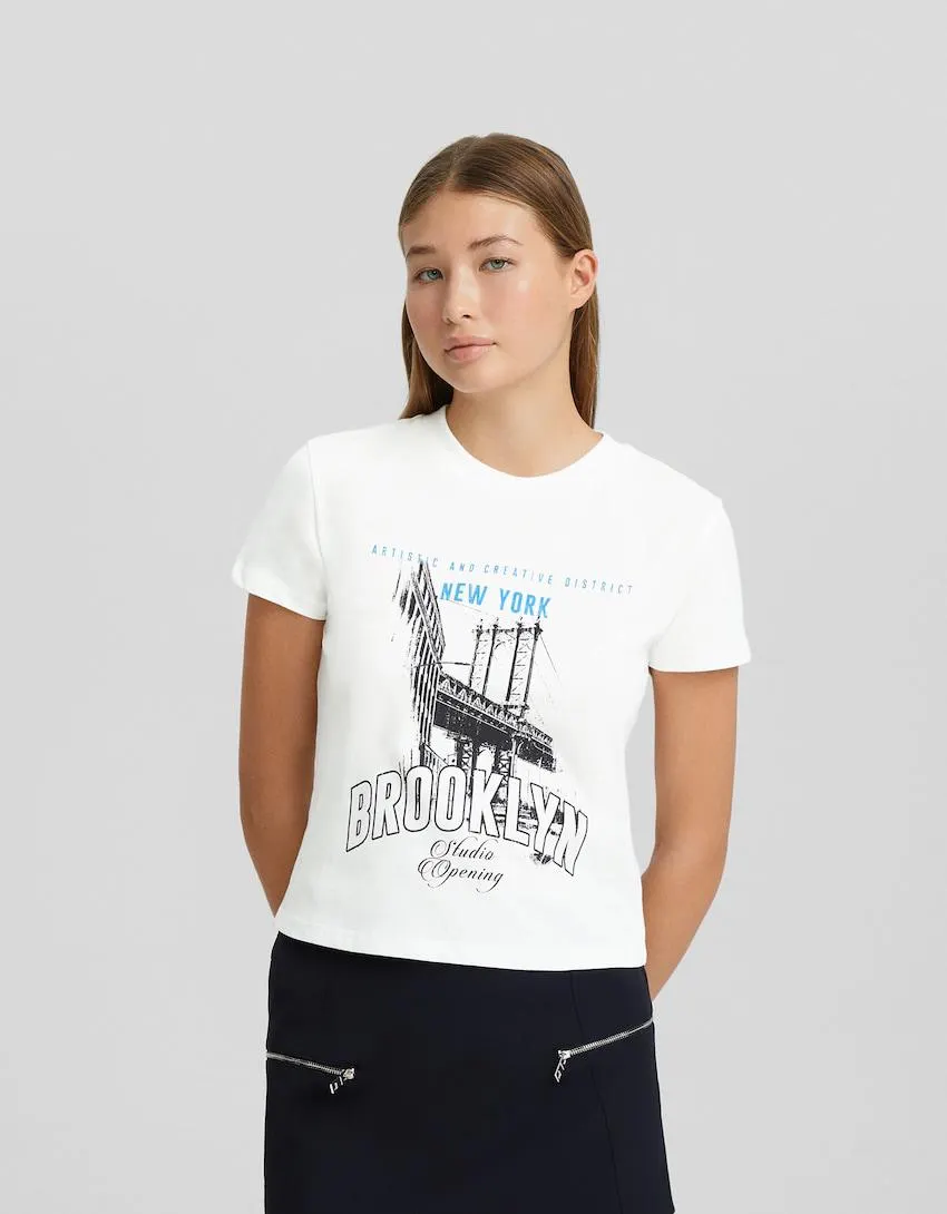 Tričko regular fit s potiskem a krátkými rukávy