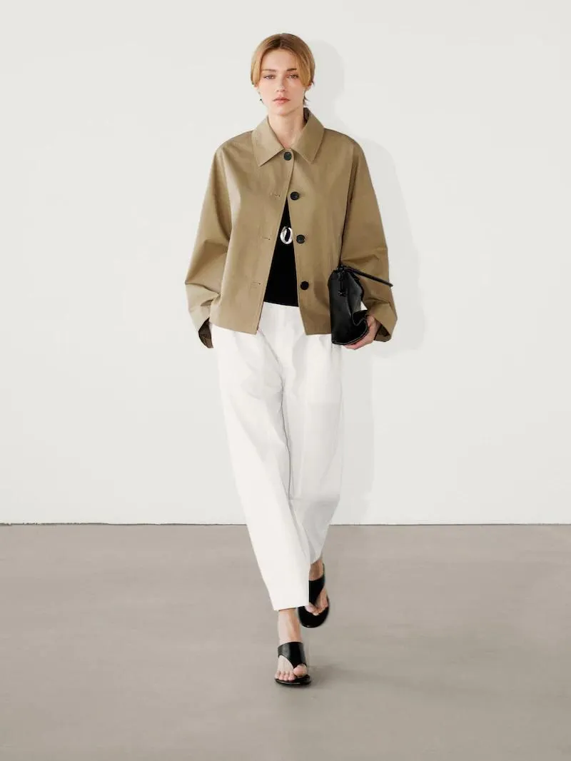 Gabardina corta 100% algodón