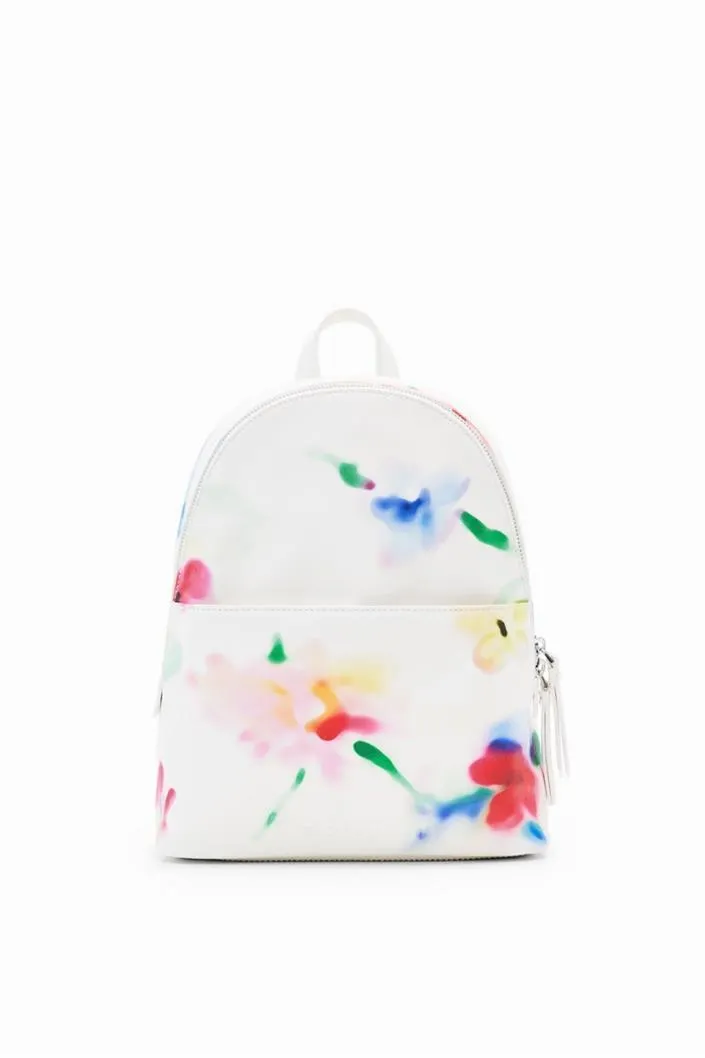 batoh Desigual Liquidflower M blanco roto