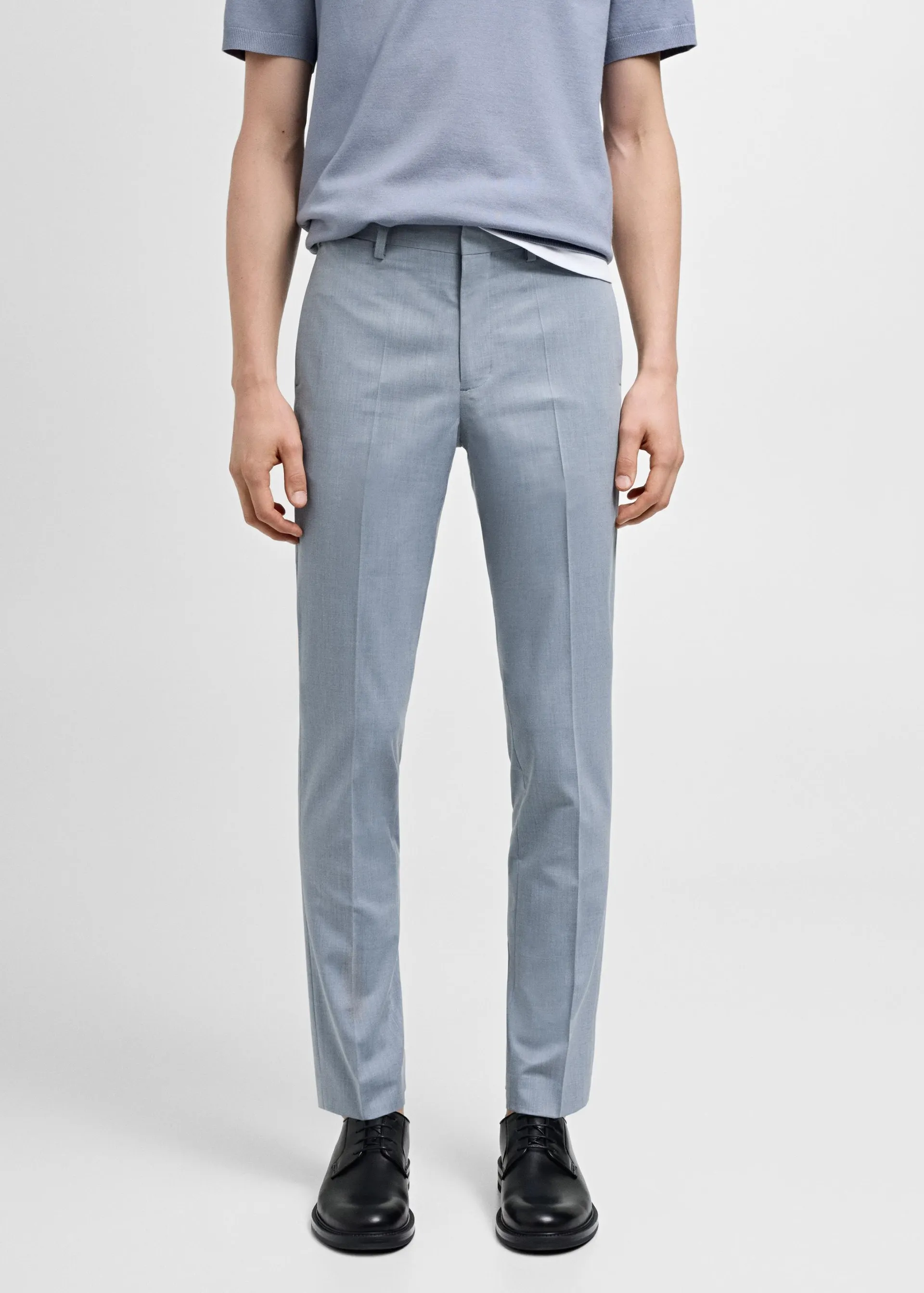 Oblekové kalhoty super slim fit ze strečové látky