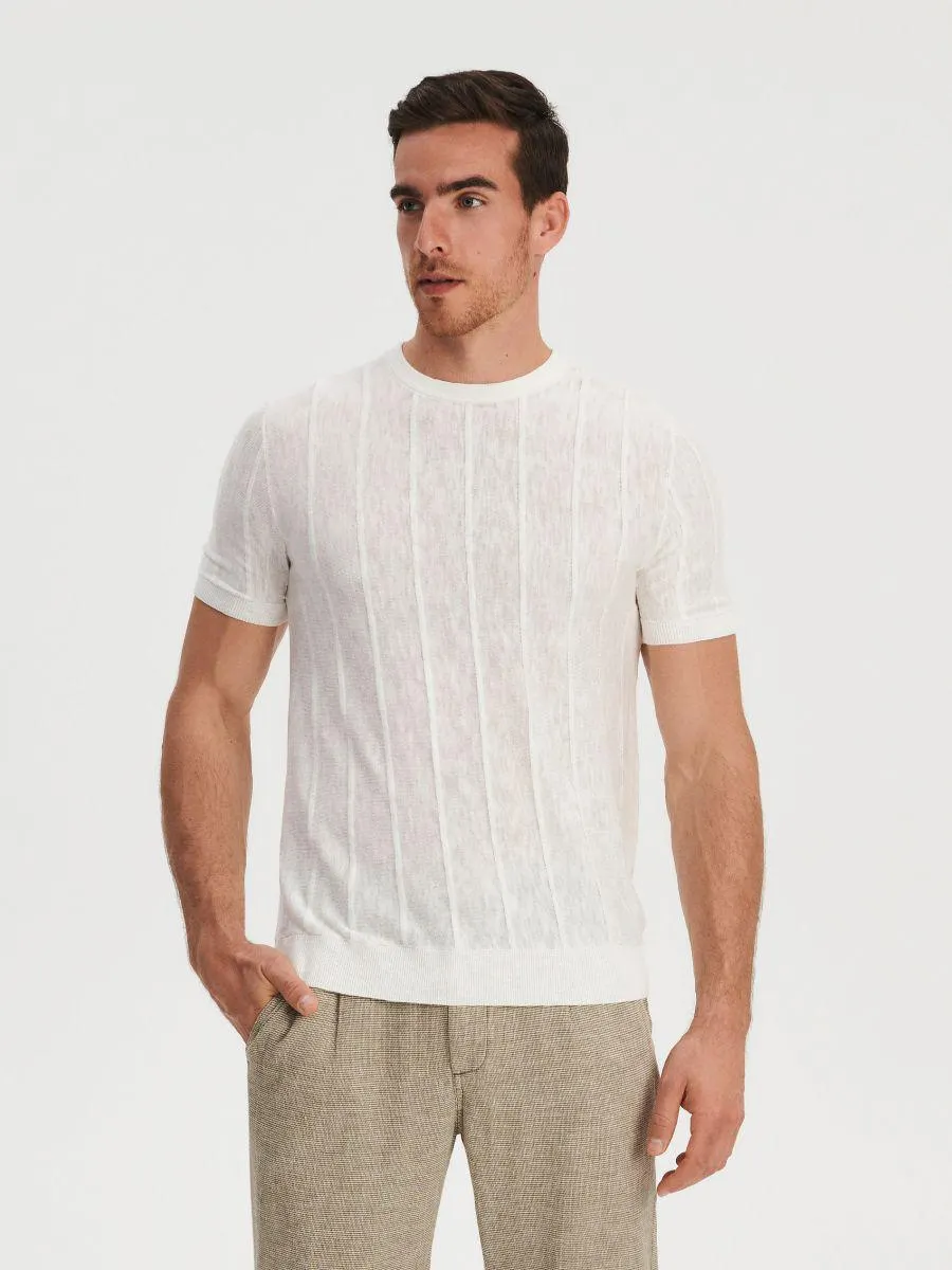 Tričko s příměsí lnu