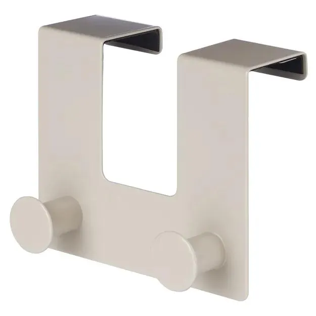 BASIC Věšák na dveře s 2 háčky - béžová