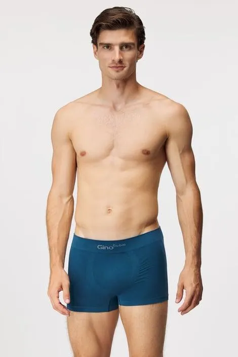 Bambusové boxerky Petrol Blue bezešvé - tyrkysová