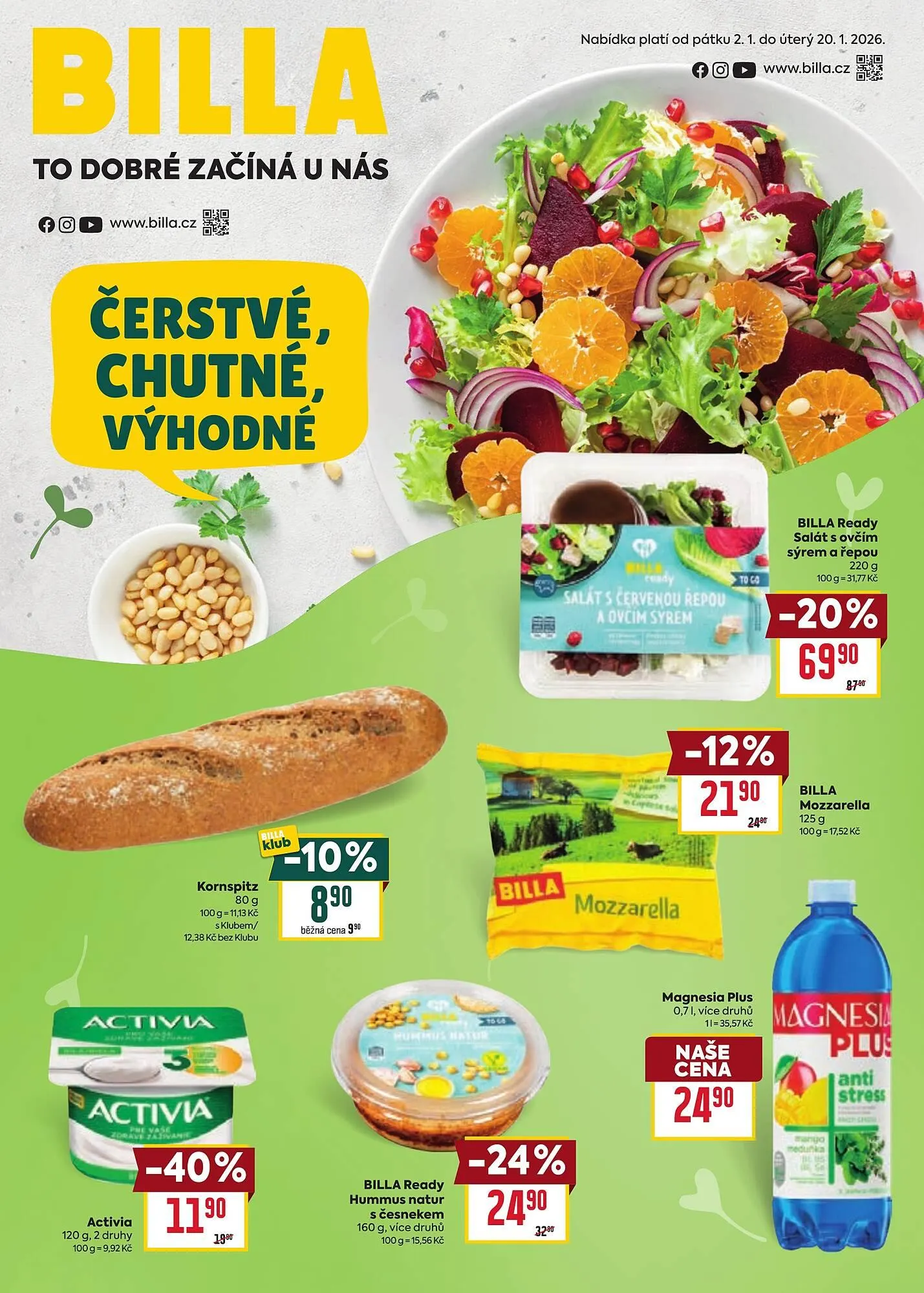 Billa leták - 2. ledna 20. ledna 2026 - Page 1