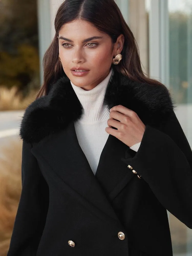 Kabát Lipsy Dolly s límcem z umělé kožešiny