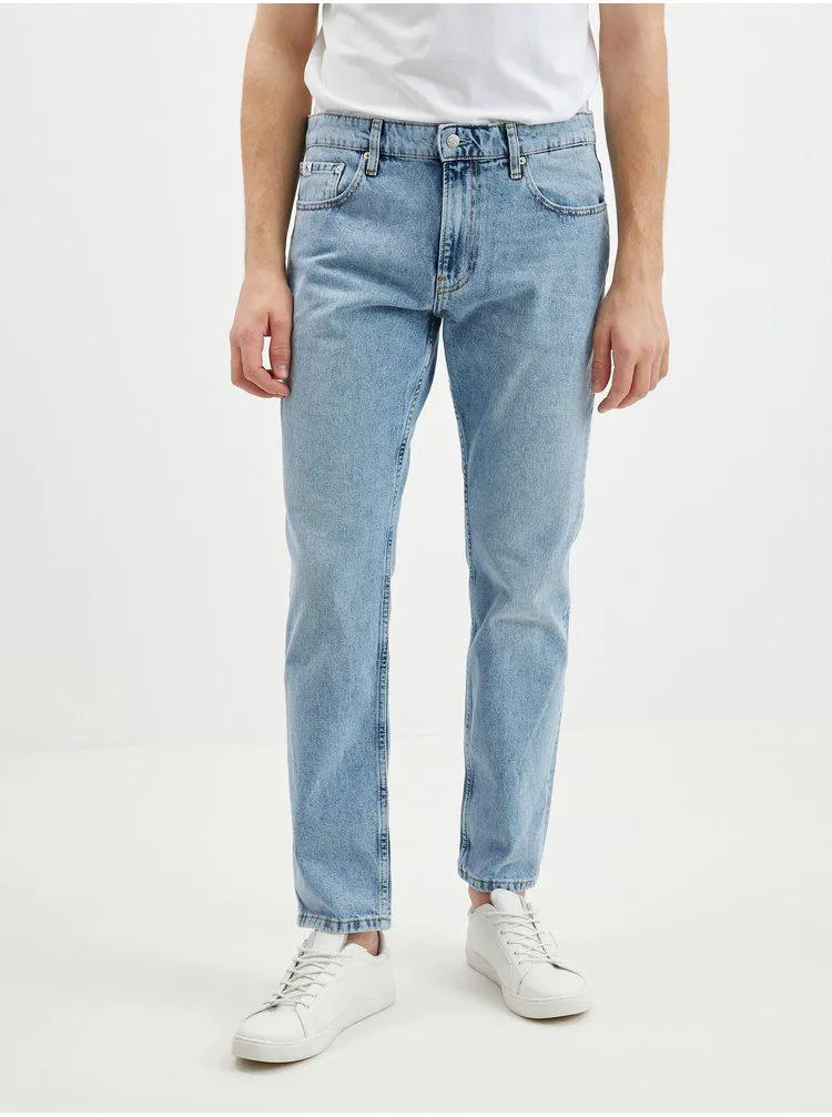 Modré pánské straight fit džíny Calvin Klein Jeans