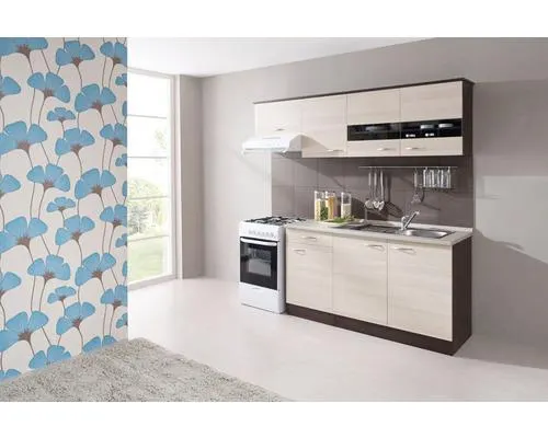 Kuchyňská linka Sofie blok 210 cm dub tmavý/jasan coimbra