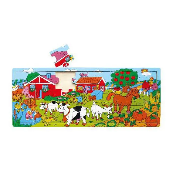 Deskové puzzle farma dřevěné 21 dílů