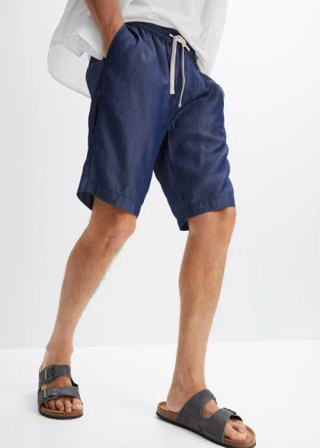 Bermudy bez zapínání z TENCEL™ lyocelu, Loose Fit