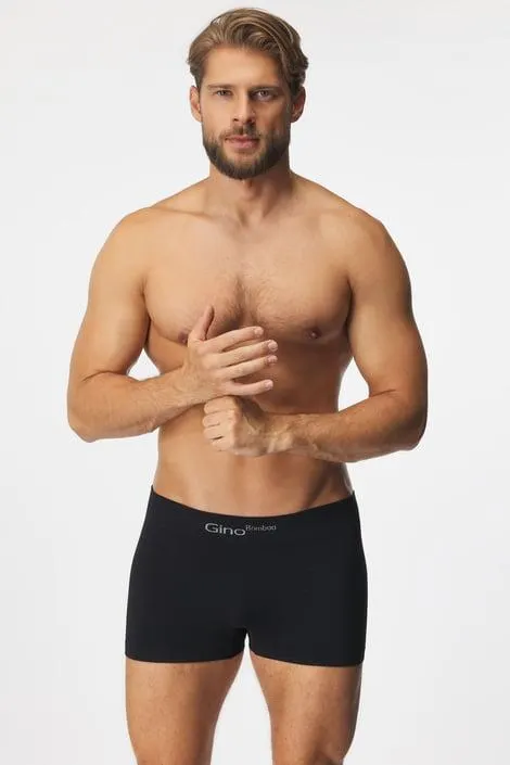 Bambusové boxerky Black bezešvé - černá