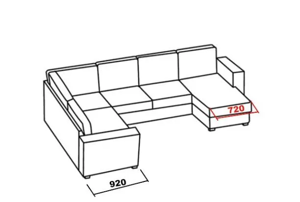 Sedací souprava Polly, černá/šedá látka, tvar levé U