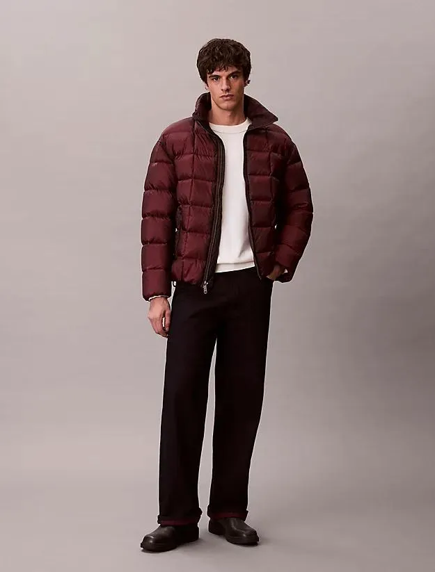 Ripstop Mock Neck Puffer Jacket