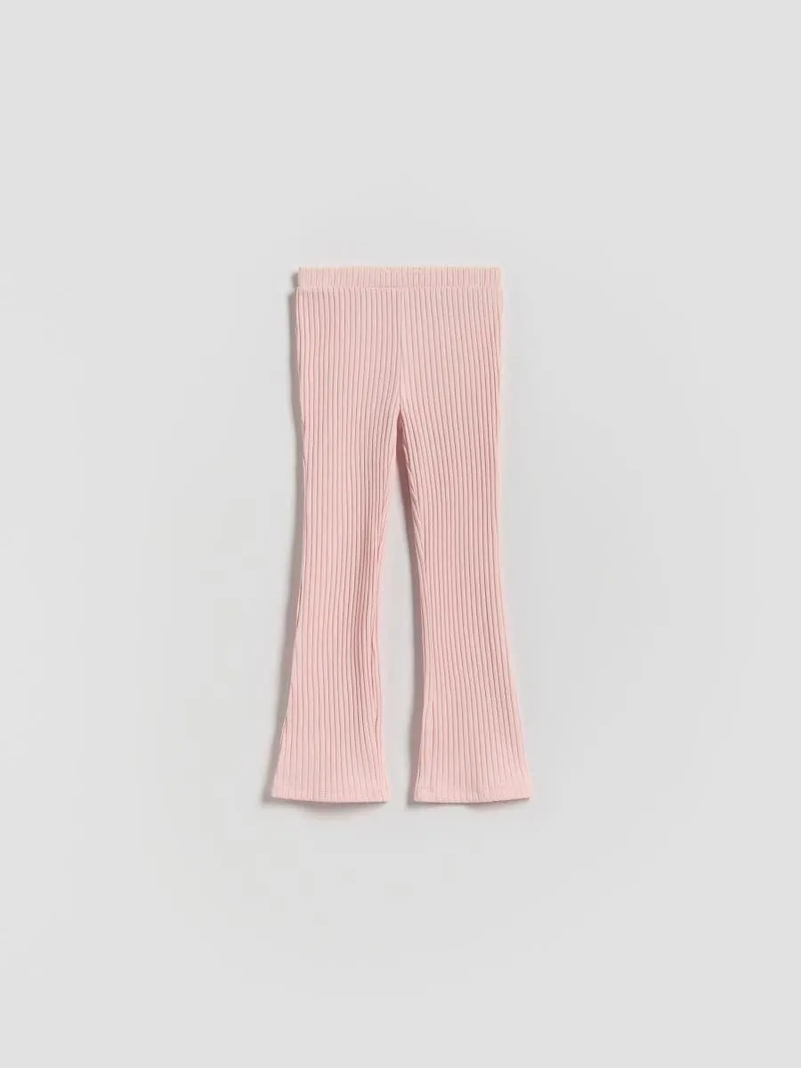 Žebrované rozšířené kalhoty