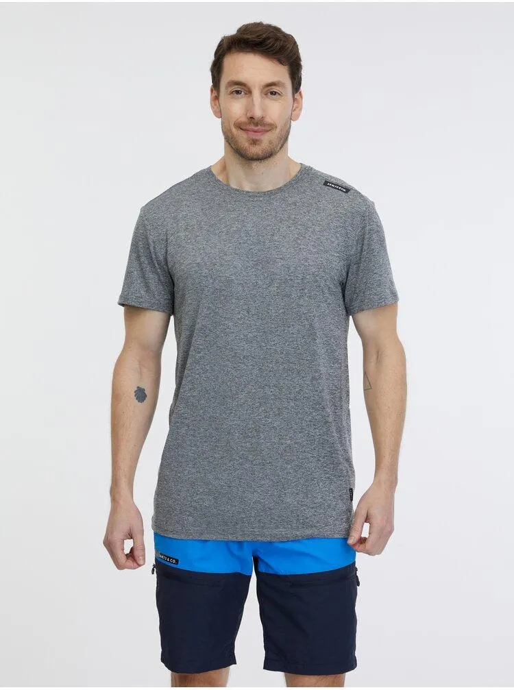 Šedé pánské žíhané tričko SAM 73 Fortunato