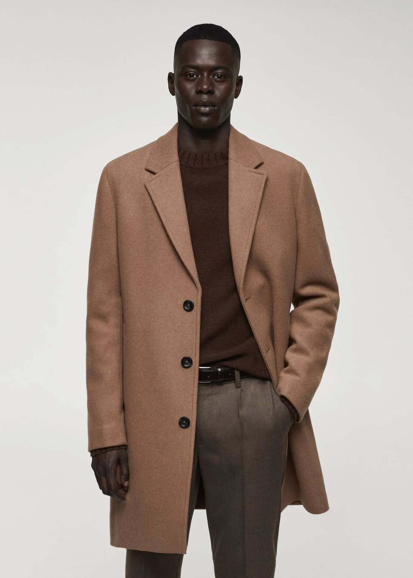 Lehký kabát z recyklované vlny