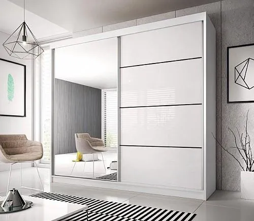 Šatní skříň MULTI 35, 203 cm (M) bílá