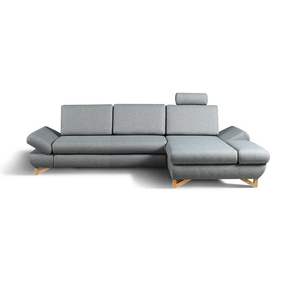 Rohová sedačka rozkládací Avesta pravý roh šedá