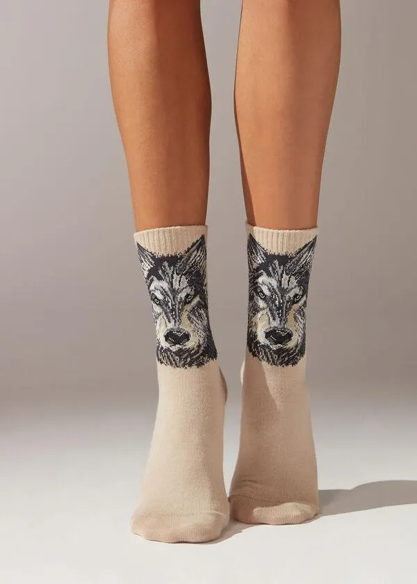 Krátké sportovní ponožky s obrázkem zvířete
